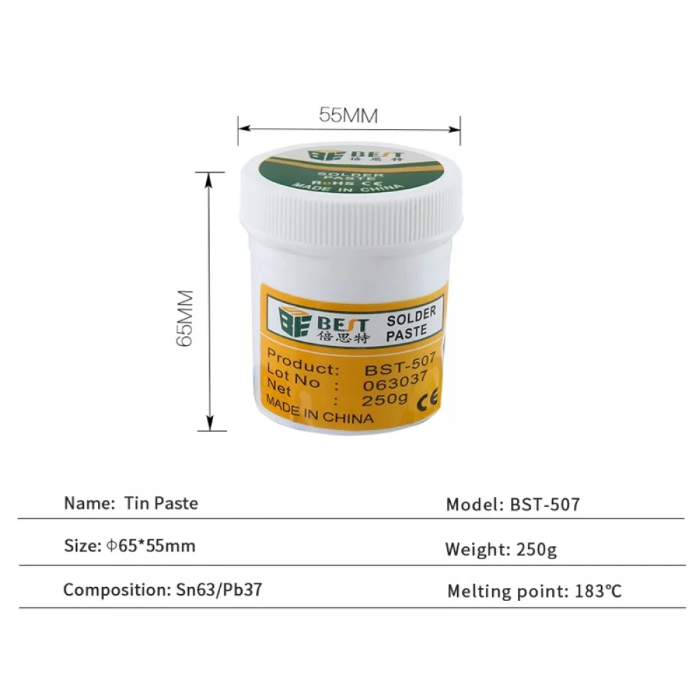 Picture of BEST-507 Lead-free Solder Paste Flux Helping Soldering